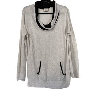 Draped cowl neck top